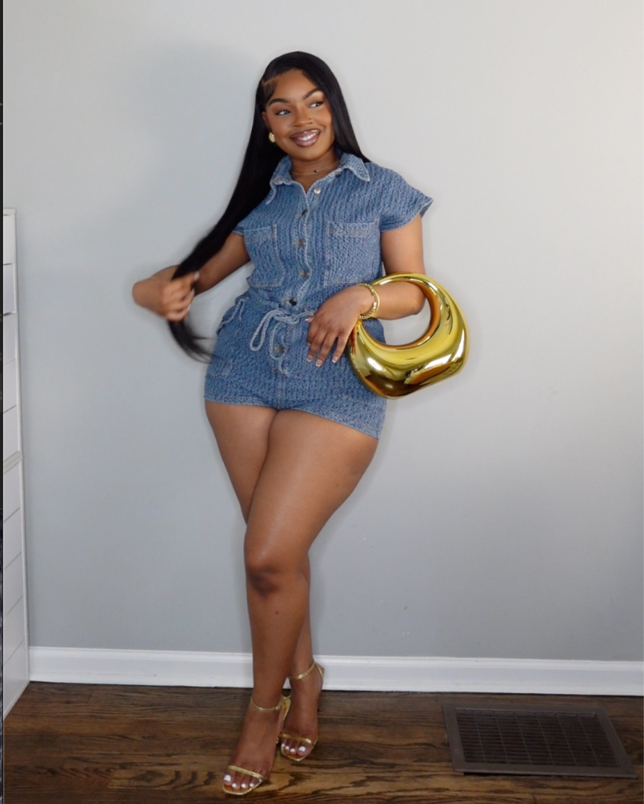 Maze Denim Romper