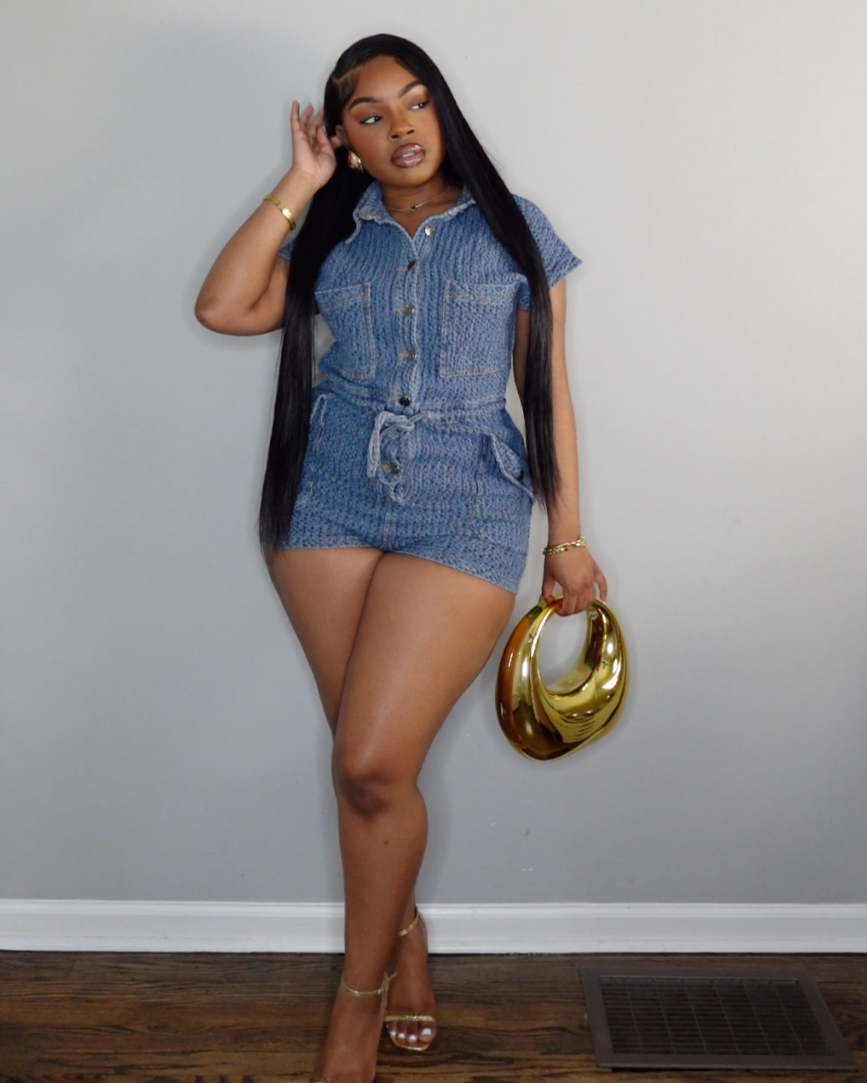 Maze Denim Romper
