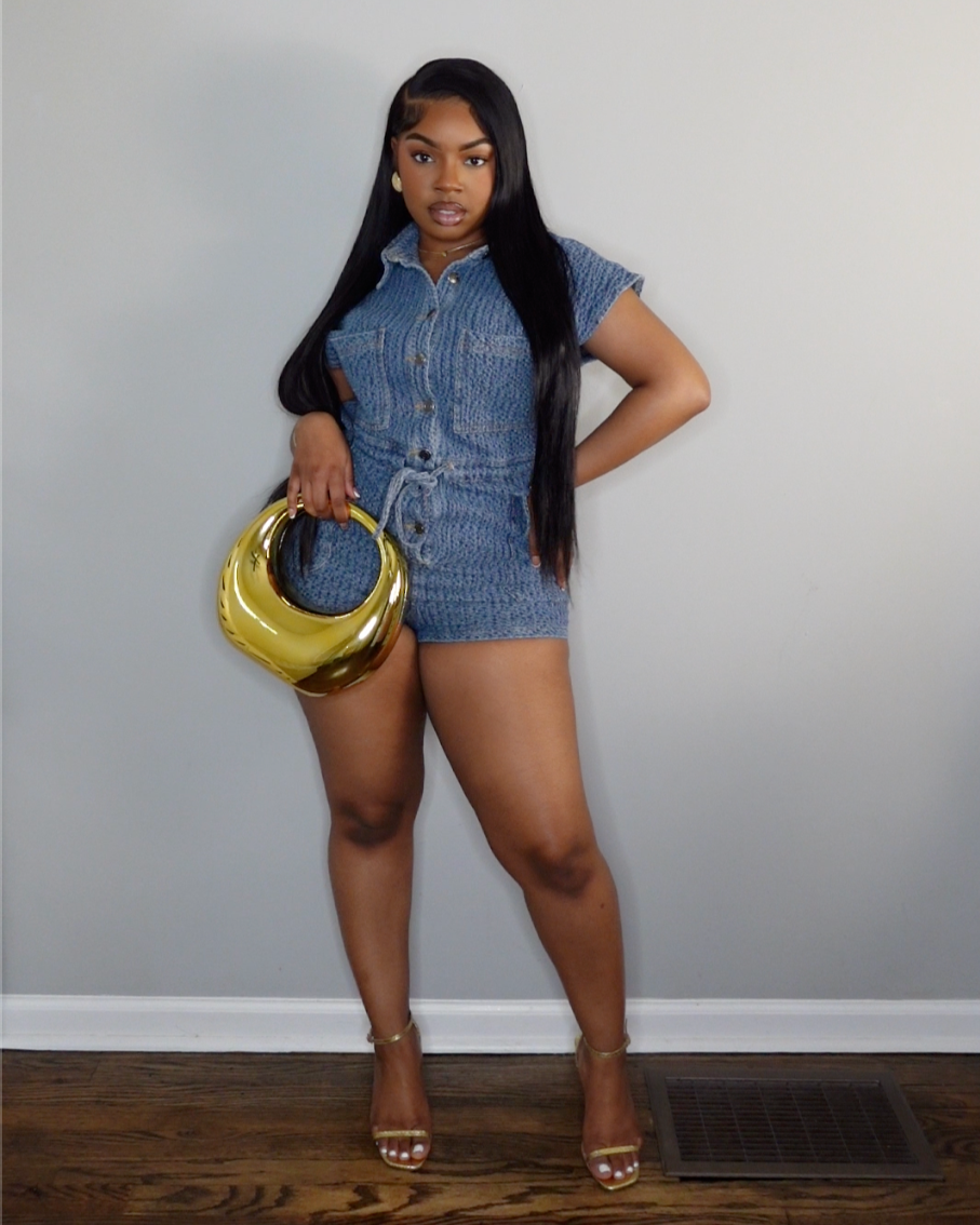 Maze Denim Romper